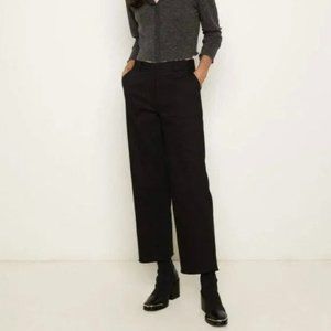 Oak + Fort Black Cropped Wide Leg Trousers NWT